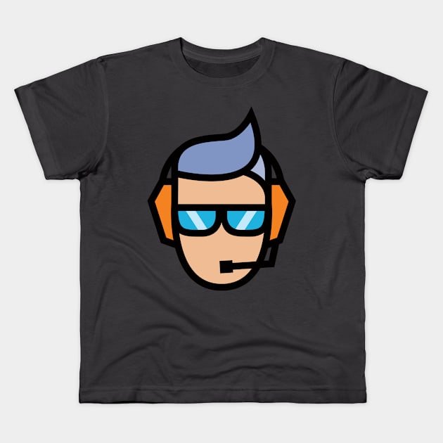 Headphones Boy Kids T-Shirt by Silurostudio